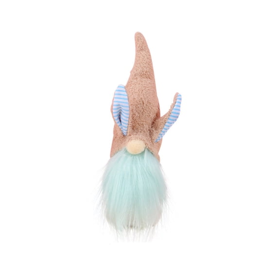 10" Long Braid Easter Gnome Plush - Faceless Doll Swedish Tomte - Spring Holiday Home Decor - Farmhouse Shelf Sitter Ornament - Lucky Elf Dwarf Figurine For Kitchen Tiered Tray