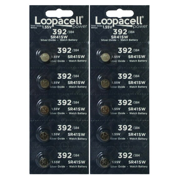 10 Loopacell 392/384 Silver Oxide Batteries
