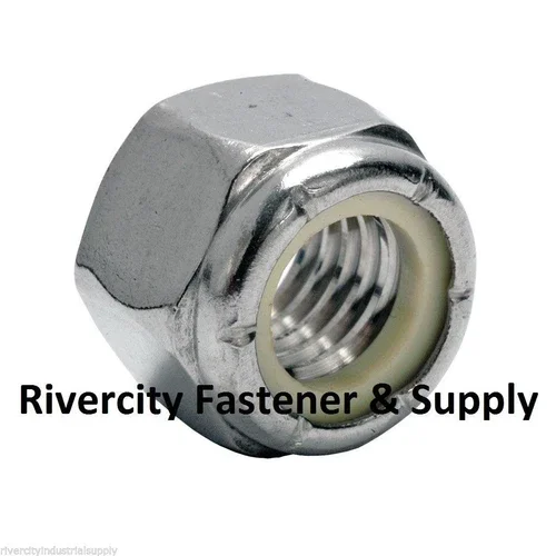 (10) M12-1.25 Fine Thread Nylon Insert Lock / Stop Nut Grade 10.9 Steel M12X1.25