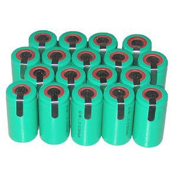 10 Matched Sub-C NiMH Rechargeable Battery Cells 3300mAh with Tabs High-Drain 35A Power Pack Cells