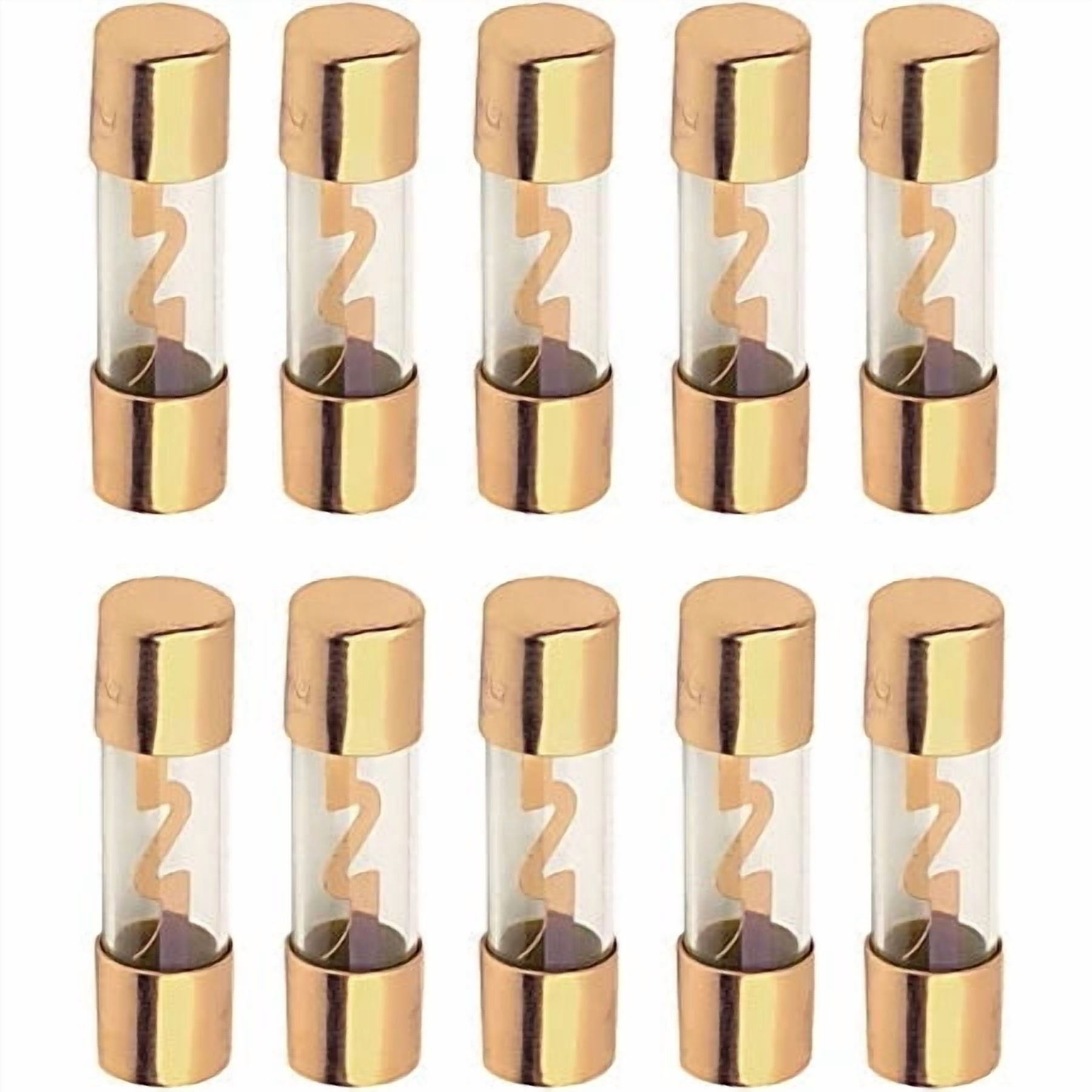 Round Fuse Unit 10 MK Audio M-AGU60 60 Amp AGU gold plated fuses round glass fuse ...