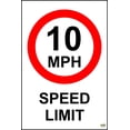 thumbnail image 1 of 10 MPH Speed Limit Safety Sign - 1.2mm Rigid Plastic 300mm x 200mm, 1 of 5