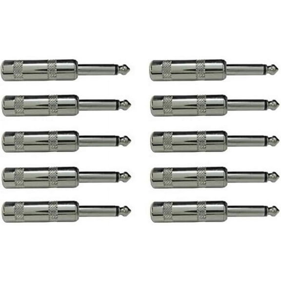 10 MR DJ QMH10 Large Barrel 6.35mm 1/4" Male Mono TS Head Cable Mount Connector