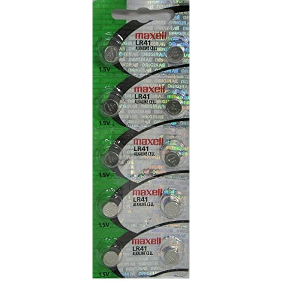 10 Maxell LR41 AG3 392 CX41 SR41SW SR736 1.5V Alkaline Watch Battery, New hologram packaging that guarantees authenticity