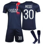 10 Me-ssi 2023-2024 Paris Saint-Germain Soccer Jersey Activewear for Kids and Adults
