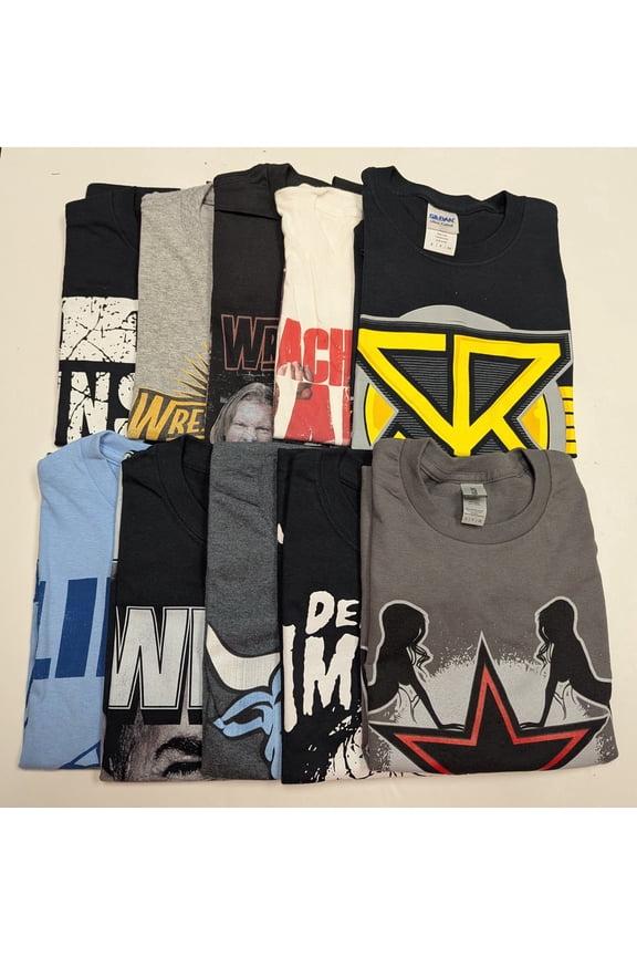 10 Men Size Small WWE T-shirts Cena Orton Undertaker The Rock Lot 1