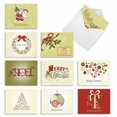thumbnail image 1 of 10 Merry Christmas Note Cards Pack (4 x 5.12 Inch) - AVOCADO GREEN CHRISTMAS M6646XSG, 1 of 6