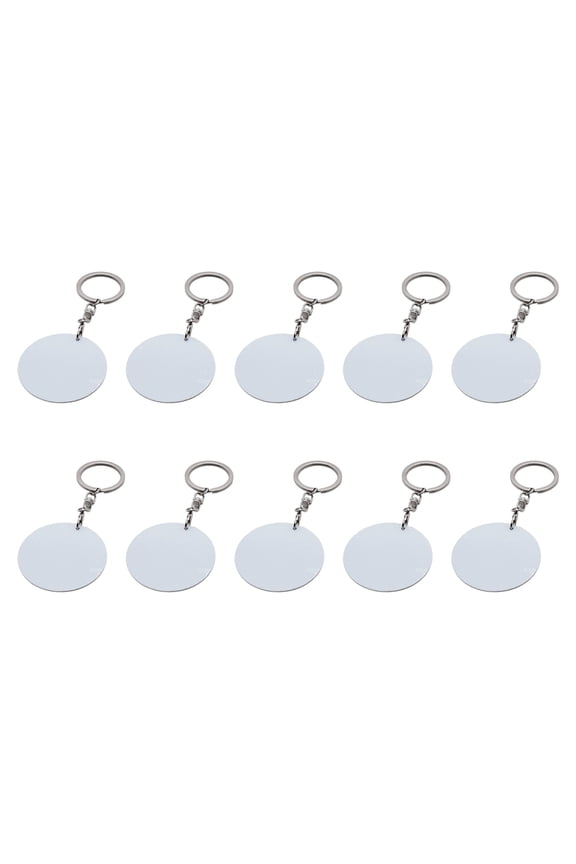 10 Metal Keychains Blanks Aluminum Labels for Individualized Printing Easy Snapping on Attachment Lightweight Reusable