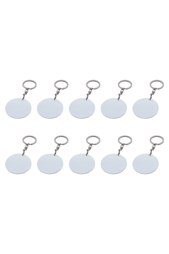 10 Metal Keychains Blanks Aluminum Labels for Individualized Printing Easy on Attachment Lightweight