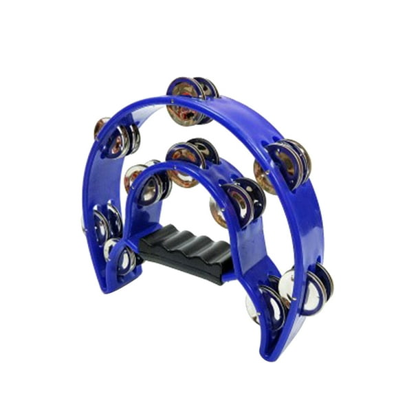 10" Metal Tambourine - Double Jingle, Ergonomic Handle, Suitable for Adults Beginners (330g)