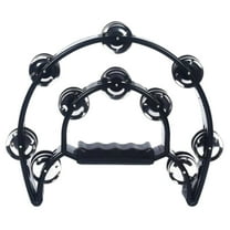 10" Metal Tambourine - Double Jingle, Ergonomic Handle, Suitable for Adults Beginners (330g)