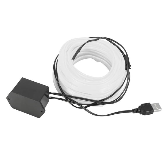 10 Meter/33ft Interior USB Neon EL Wire String Strip Ice Blue Cold Light Glow String Strip Set for Car