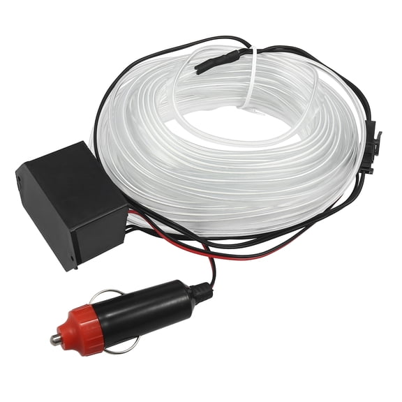 10 Meter/33ft Neon EL Wire String Strip Ice Blue Cold Light Glow with Cigarette Lighter for Car Interior Decoration