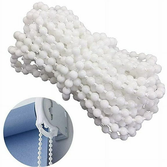 10 Meters (10.94 Yards) With 10 Pcs Of Connectors For Roller Blind Bead Chain Cord Roman Venetian Honeycomb Vertical Shade Blind Cord For Roller Blind Replacement Parts Repair Fittings