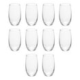 thumbnail image 1 of 10 Mikonos Clear Stemless Wine Glasses Set, 15 oz. - Barware, Glassware - Clear, 1 of 5