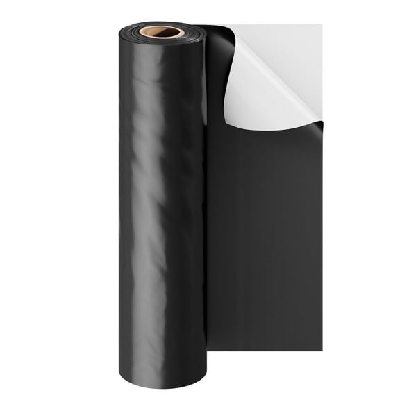 10 Mil Thick Plastic Sheeting Roll 10x100 ft, Heavy Duty Black & White Drop Cloth for Painters, Vapor Barrier, Crawl Space Cover, Multi-Use Tarp