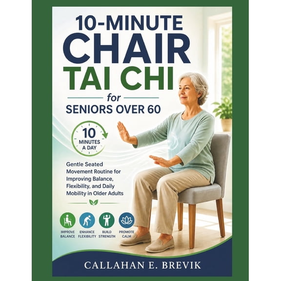 10 Min Chair Tai Chi for Seniors over 60: Gentle Seated Movement Routine for Improving Balance, Flexibility, and Daily M, (Paperback)