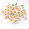 thumbnail image 1 of 10 Mini Artificial Daisies Small Marguerite Flowers Spring Home Decor Light Blue,,White,Yellow 2-Piece Set with Stems, 1 of 6