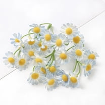 10 Mini Artificial Daisy Flowers | Small Marguerite Fake Spring Flowers | Light Blue Pink White Yellow | Home Wedding Party Decoration | 2-Pack