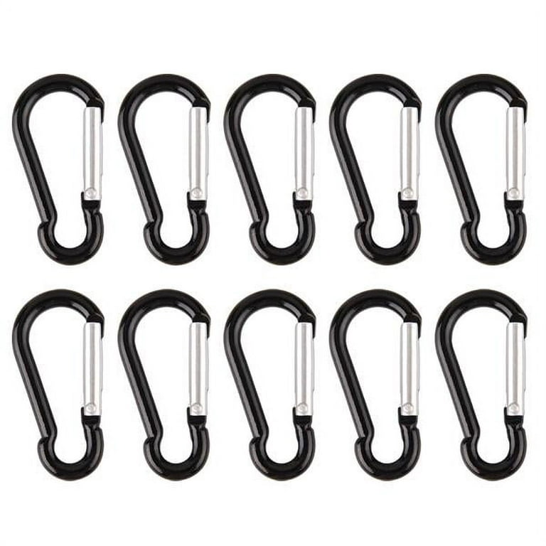 black mini carabiner keychain key ring