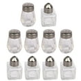 thumbnail image 1 of 10 Mini Glass Salt & Pepper Shakers - Portable for Travel & Baking, 1 of 6