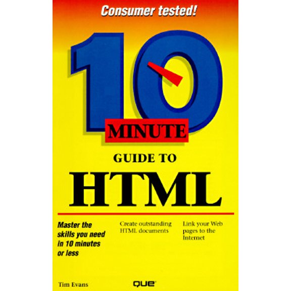 Pre-Owned 10 Minute Guide to HTML (Paperback)