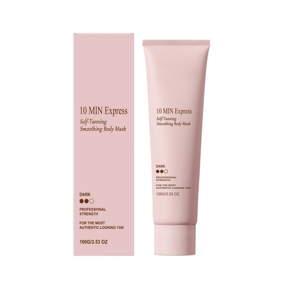 10 Minute Tanning Mask for Face and Body - Fast Acting Self Tanner Mask with Natural Bronzed Streak-Free Finish - Smoothing Hydrating Sunless Tanner for Dark Glow