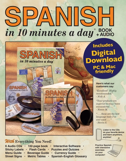 KRISTINE K KERSHUL 10 Minutes a Day Spanish in 10 Minutes a Day Book + Audio: Foreign Language Course for Beginning and Advanced Study. Includes 10 Minutes , (Paperback)