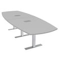 thumbnail image 1 of 10' Modular Arc Boat Conference Table With Metal T-Bases Electric Unit, 1 of 8