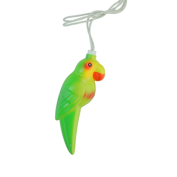 10 Multicolor Tropical Parrot Bird Christmas Lights - 7.5 ft White Wire