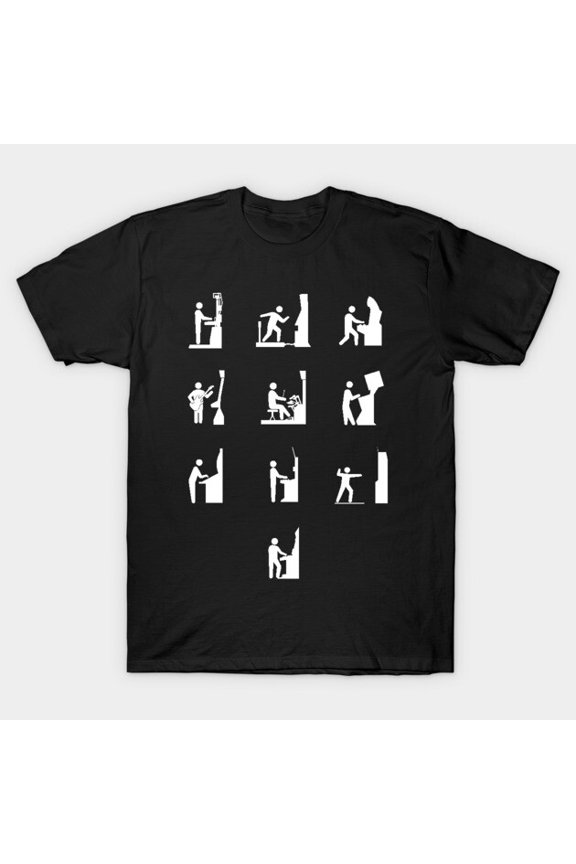 10 Music Games Inverted Compilation Cabinet Audio Rhythm System Grid Unisex T-Shirt, up to size 3XL.