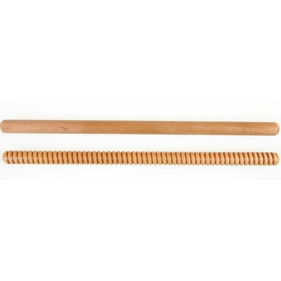 10" NATURAL PLAIN & BEADED RHYTHM STICK