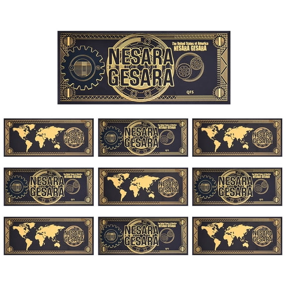 10 NESARA GESARA Themed Card Featuring a World Map, Ideal for Collectors