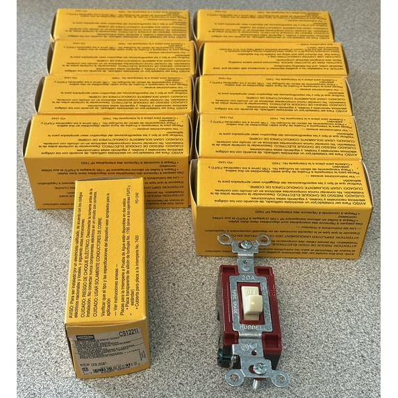 10 NEW HUBBELL HEAVY DUTY INDUSTRIAL TOGGLE SWITCH 20A 120-277V 1 POLE ...