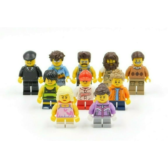 10 NEW LEGO MALE DADS & CHILDREN MINIFIGURES CITY TOWN RANDOM AUTENTIC