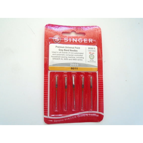 10 Needles Singer Premium Universal Point Gray Band Needles 2000 Size 11