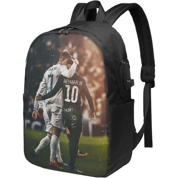 #10 Neymar Adult Backpacks Bag Laptop Bag Bookbag Usb Backpack 17 Inch For Daily