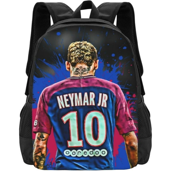 #10 Neymar Adult Simplicity Backpacks Bag Laptop Bag Bookbag Backpack 16.5 Inch For Daily, Black