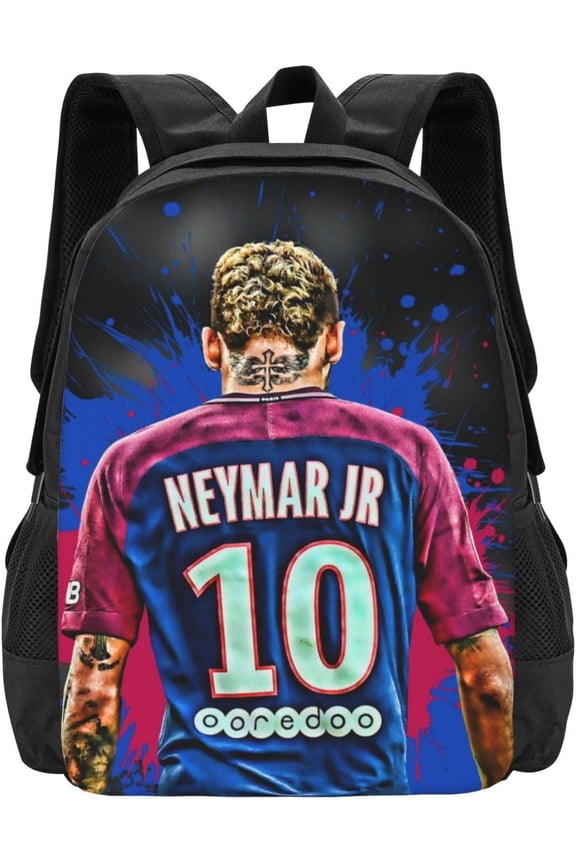 #10 Neymar Adult Simplicity Backpacks Bag Laptop Bag Bookbag Backpack 16.5 Inch For Daily, Black