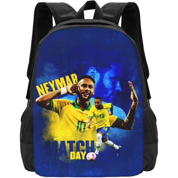 #10 Neymar Adult Simplicity Backpacks Bag Laptop Bag Bookbag Backpack 16.5 Inch For Daily, Black