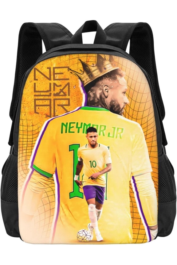 #10 Neymar Adult Simplicity Backpacks Bag Laptop Bag Bookbag Backpack 16.5 Inch For Daily, Black
