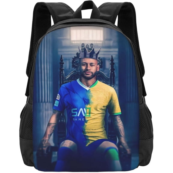 #10 Neymar Adult Simplicity Backpacks Bag Laptop Bag Bookbag Backpack 16.5 Inch For Daily, Black