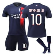 10 Neymar Jr 2023-2024 Paris Saint-Germain Soccer Jersey Activewear for Kids and Adults