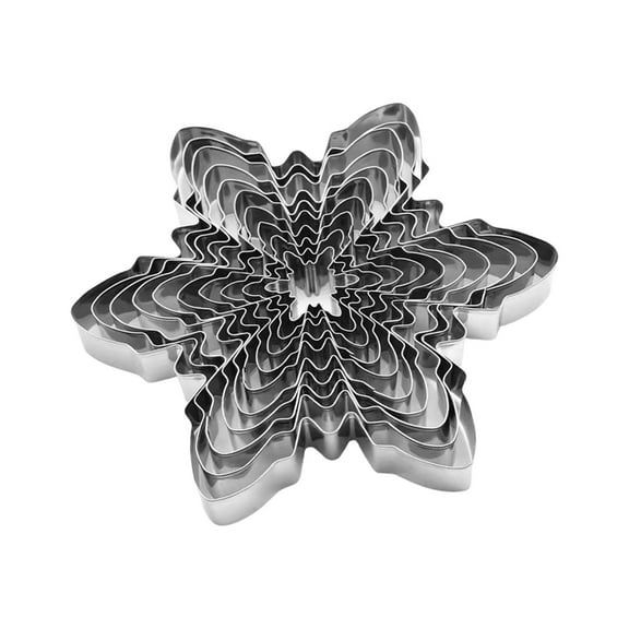 10 Nonrust Steel Snowflake Cookie Molds Holiday Baking Set For Christmas Cookie Decorations And Dessert Making