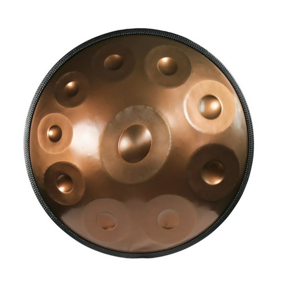 10-Note Golden Handpan - Ideal for Holiday Parties, Family Gatherings, Relaxation & Meditation  Handcrafted, High Sound Quality  Suitable for Beginners & Concert Performances