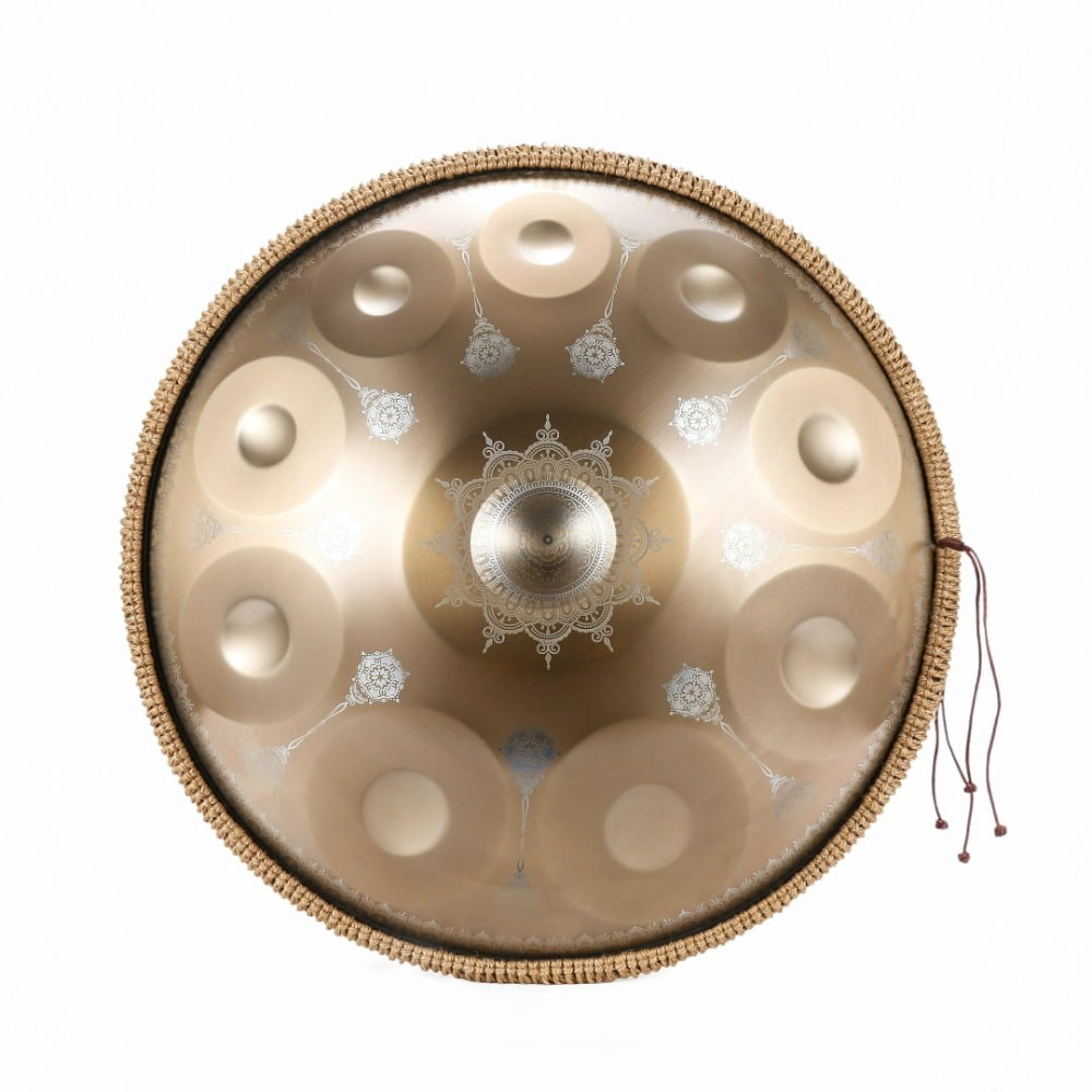 10 Notes Mandala Pattern Gold Handpan Drum Decorative Steel Percussion Instrument