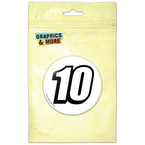 10 Number Ten Pinback Button Pin Badge