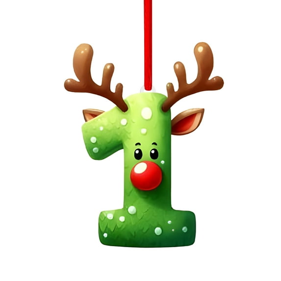 10 Numbers Reindeer Ornaments Christmas Tree Decoration Personalized Christmas Elk for Tree Cute DIY Craft Christmas Ornament