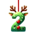 thumbnail image 1 of 10 Numbers Reindeer Ornaments Christmas Tree Decoration Personalized Christmas Elk for Tree Cute DIY Craft Christmas Ornament, 1 of 7