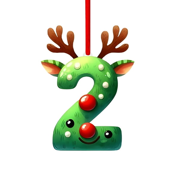 10 Numbers Reindeer Ornaments Christmas Tree Decoration Personalized Christmas Elk for Tree Cute DIY Craft Christmas Ornament